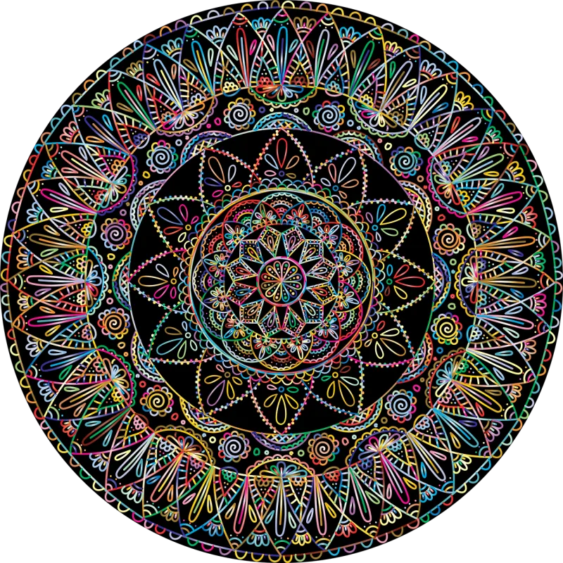 Mandala Ornamental Colorful Stickdatei – Kinder