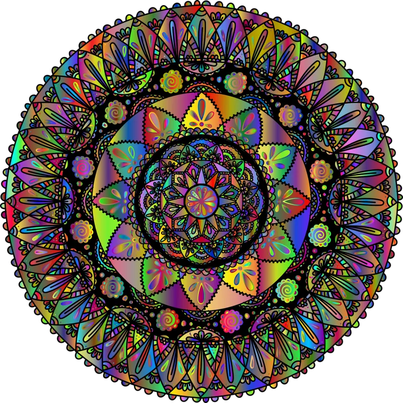 Mandala Ornamental Colorful Stickdatei – Kinder