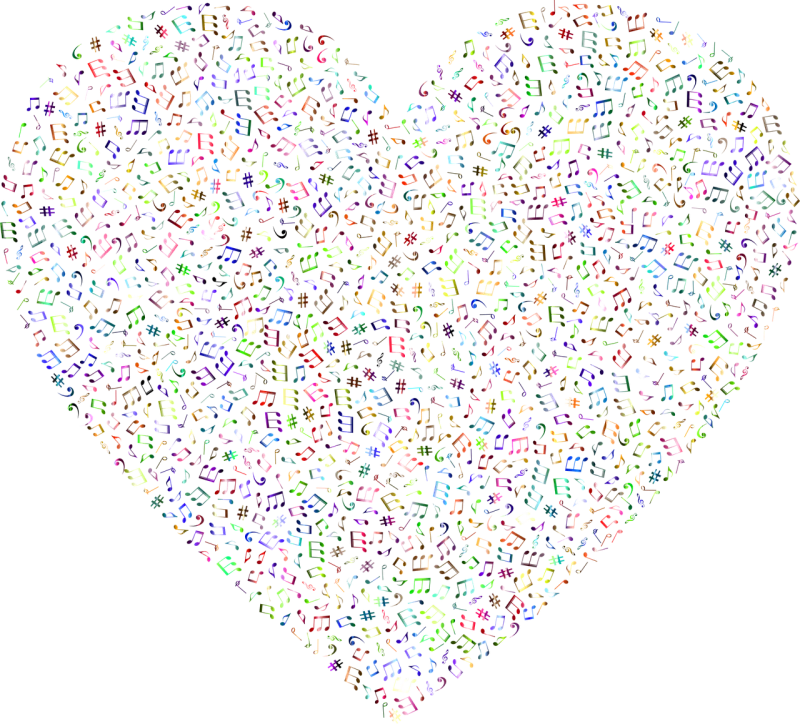 Music Heart Love Stickdatei – Musik
