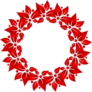 Wreath Flowers Nature Stickdatei