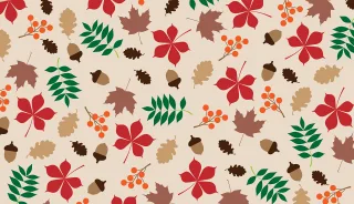 Autumn Leaves Pattern Stickdatei