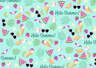 Melon Strawberry Sunglasses Stickdatei