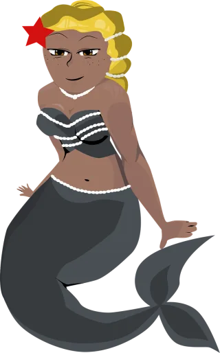 Mermaid Siren Nature Stickdatei
