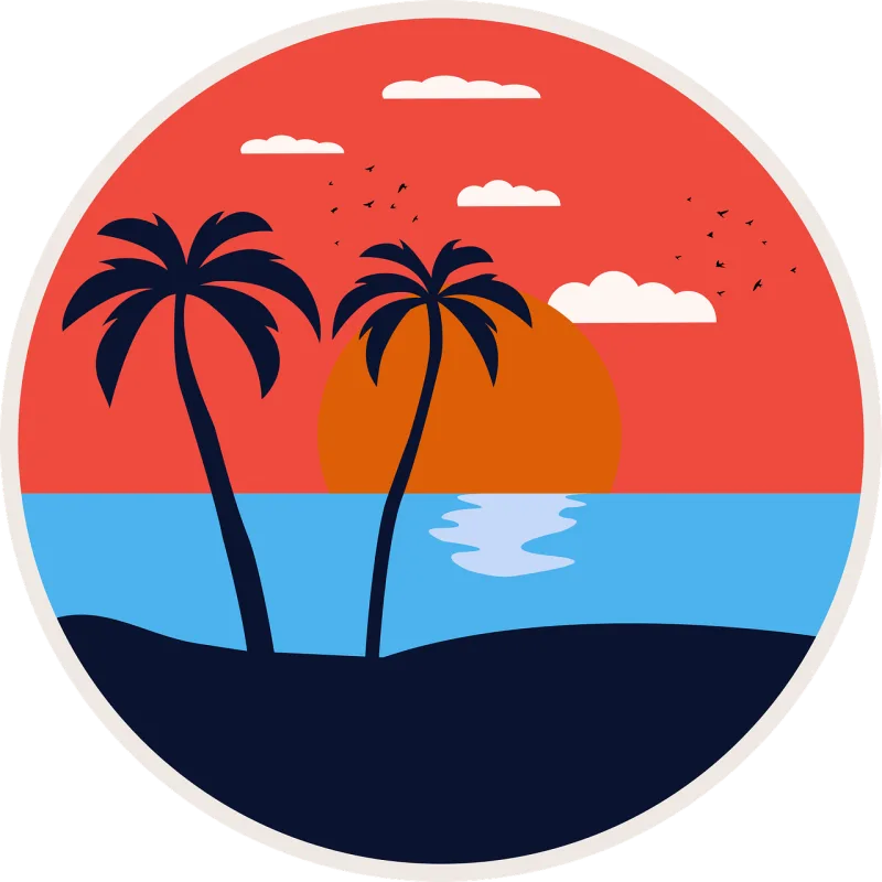 Icon Summer Beach Stickdatei – Natur