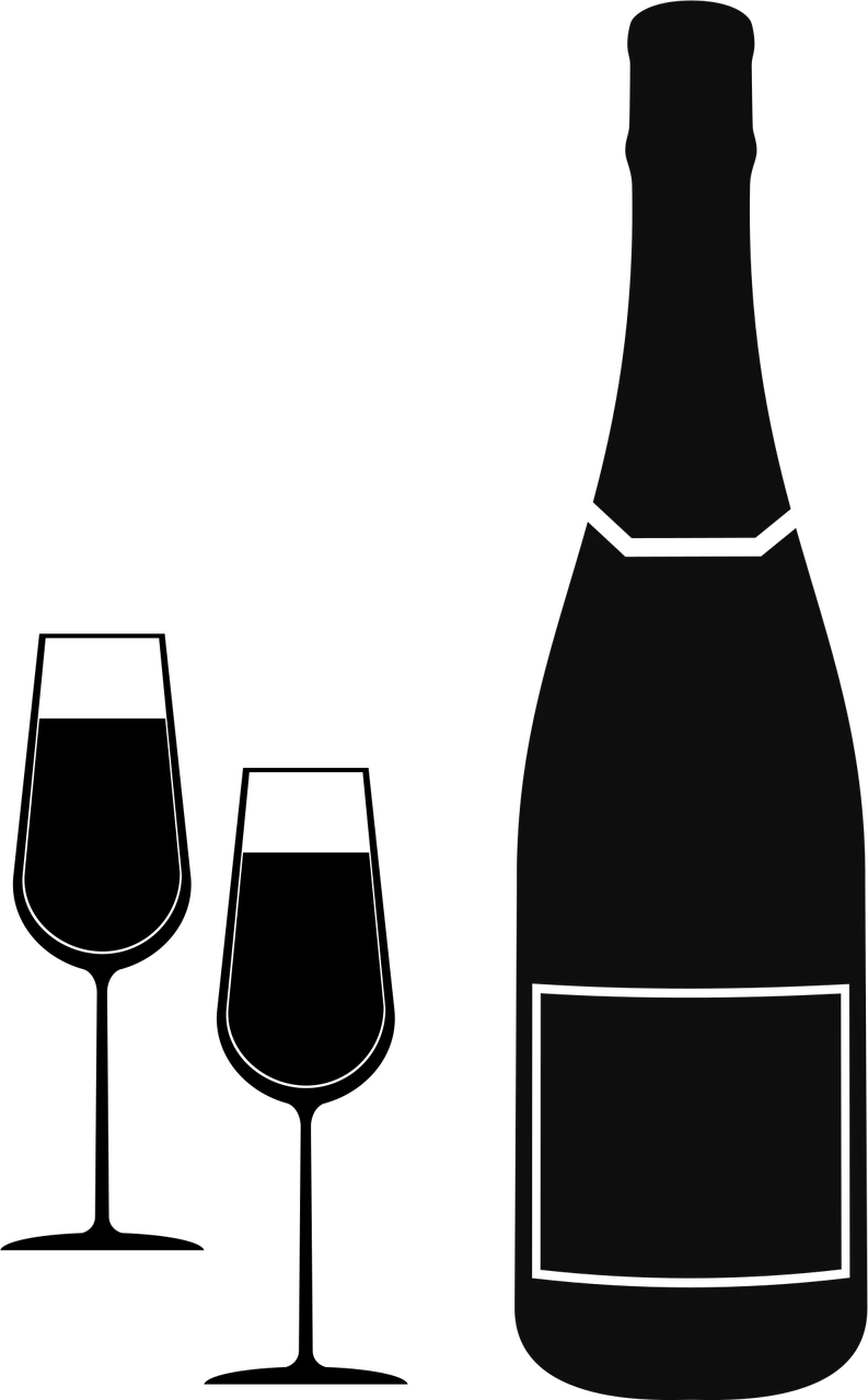 Wine Wine glass Wine bottle Stickdatei – Essen & Trinken