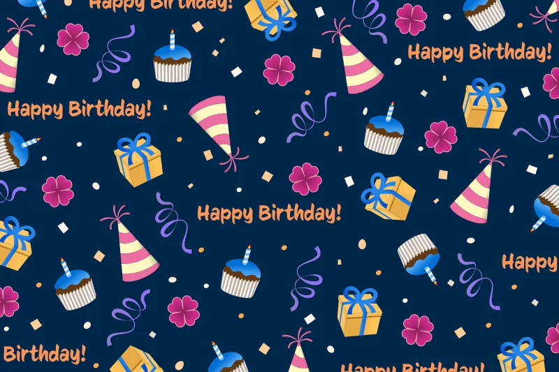 Party hat Birthday cake Gifts Stickdatei – Kinder