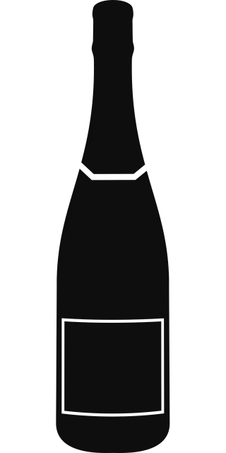 Champagne Bottle Icon Stickdatei