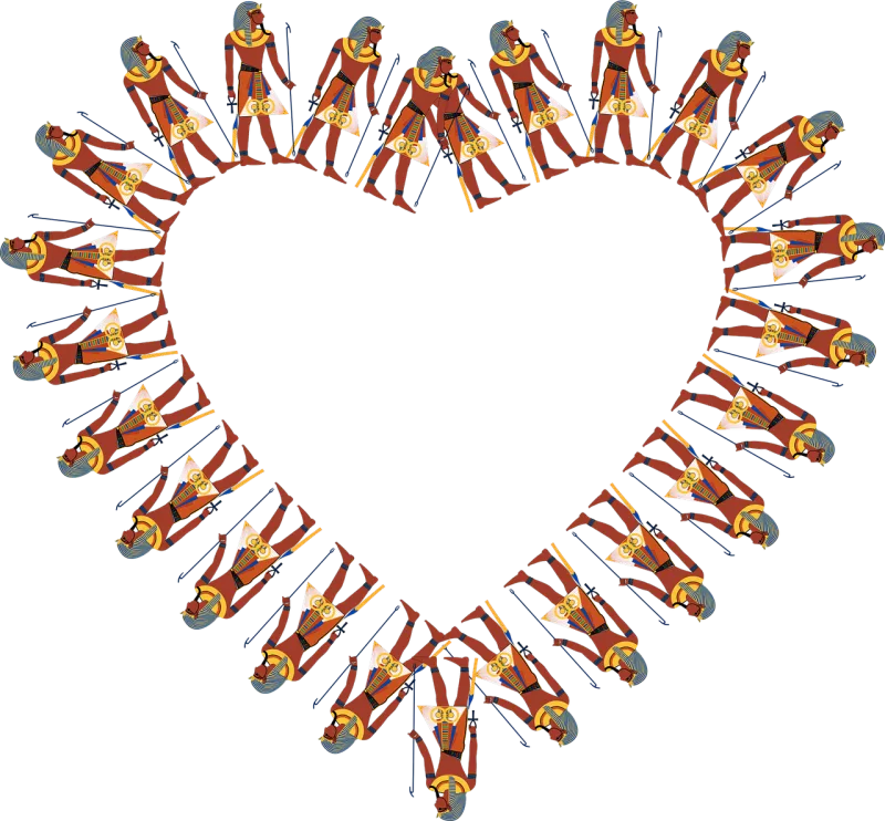 Heart Egyptian Frame Stickdatei – Herzen & Liebe