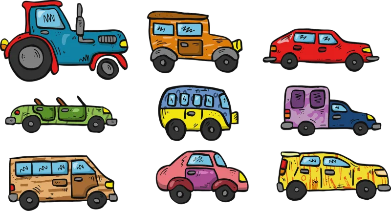 Cars Automotives Icons Stickdatei – Fahrzeuge