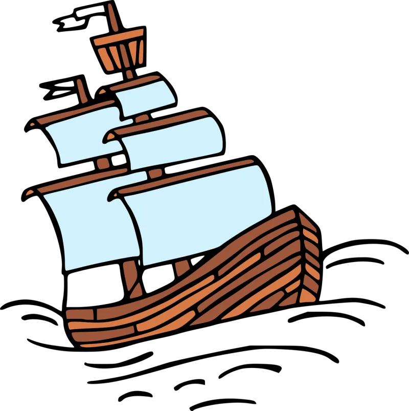 Ship Galleon Icon Stickdatei – Fahrzeuge