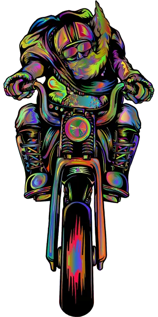 Santa claus Biker Motorcycle Stickdatei