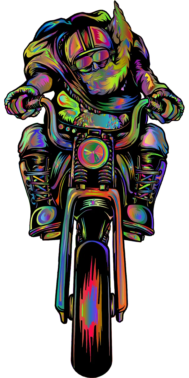 Santa claus Biker Motorcycle Stickdatei – Fahrzeuge