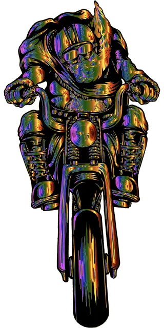Santa claus Biker Motorcycle Stickdatei