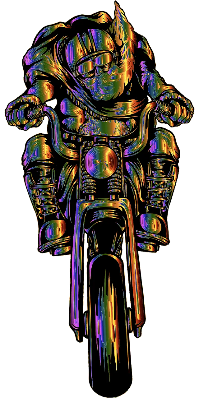 Santa claus Biker Motorcycle Stickdatei – Fahrzeuge