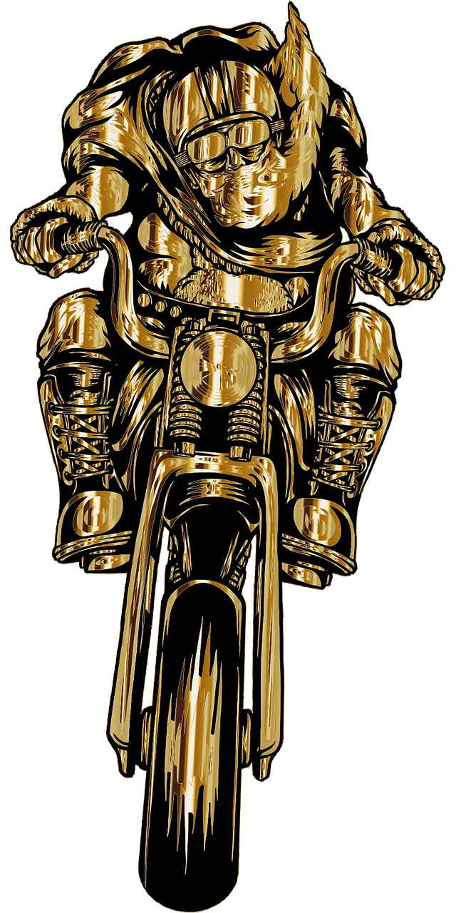 Santa claus Biker Motorcycle Stickdatei – Fahrzeuge