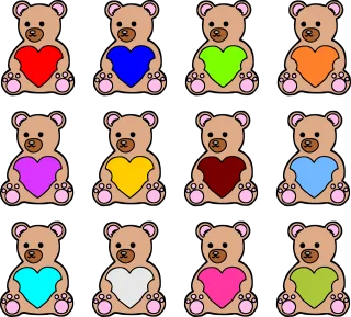 Bears Teddy bears Toys Stickdatei