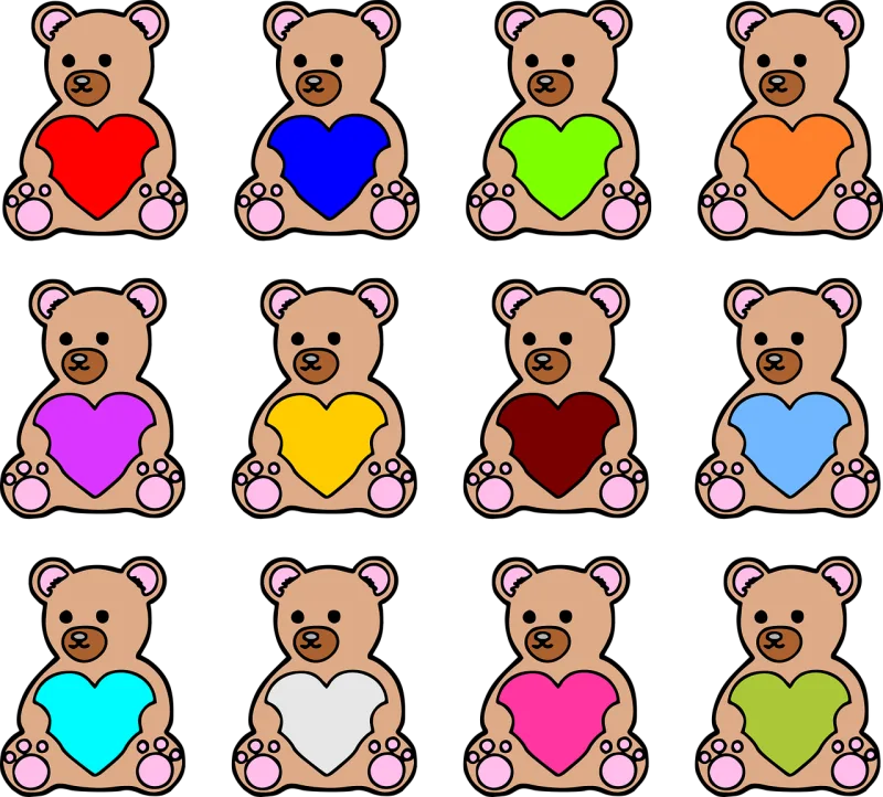 Bears Teddy bears Toys Stickdatei – Kinder