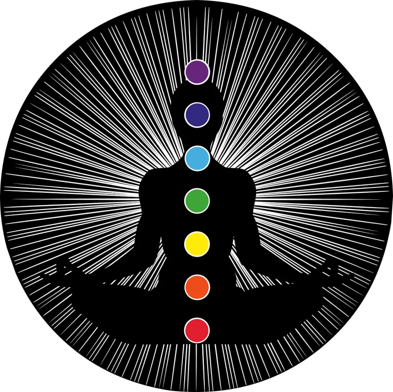Chakra Meditation Aura Stickdatei – Blumen