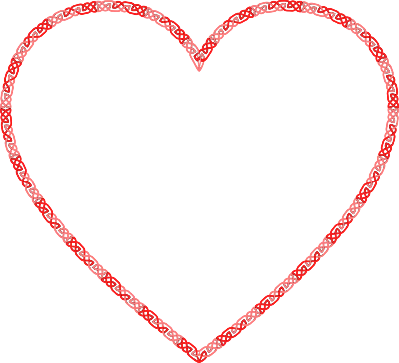 Heart Love Celtic knot Stickdatei – Herzen & Liebe