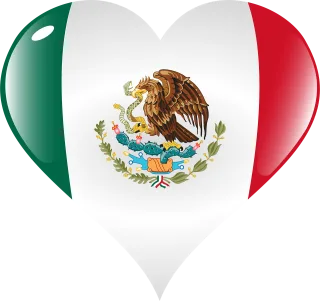 Heart Flag Mexico Stickdatei – Natur