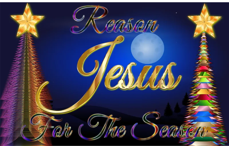 Jesus Christmas Trees Stickdatei – Weihnachten