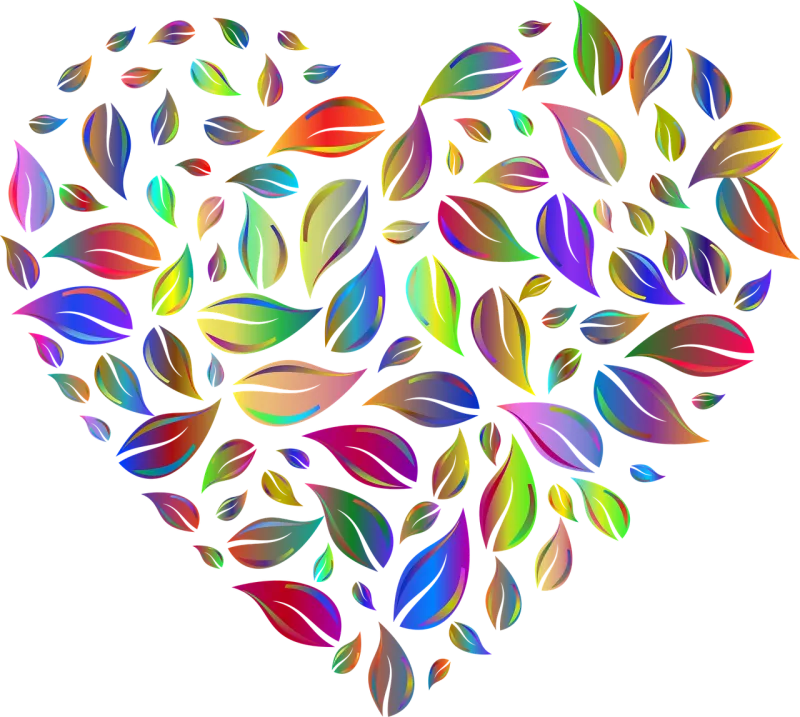 Heart Leaves Love Stickdatei – Herzen & Liebe