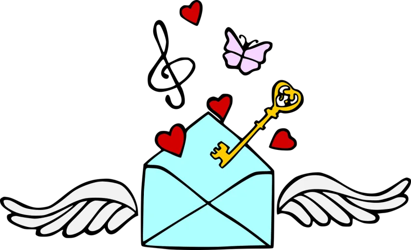 Envelope Letter Wings Stickdatei – Musik