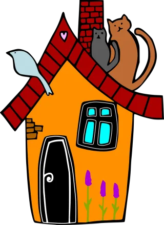 House Door Window Stickdatei