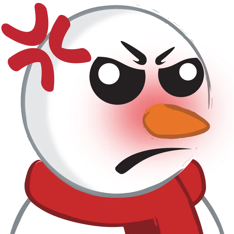 Snowman Avatar Angry Stickdatei – Weihnachten