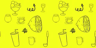 Doodles Sketch Drinks Stickdatei
