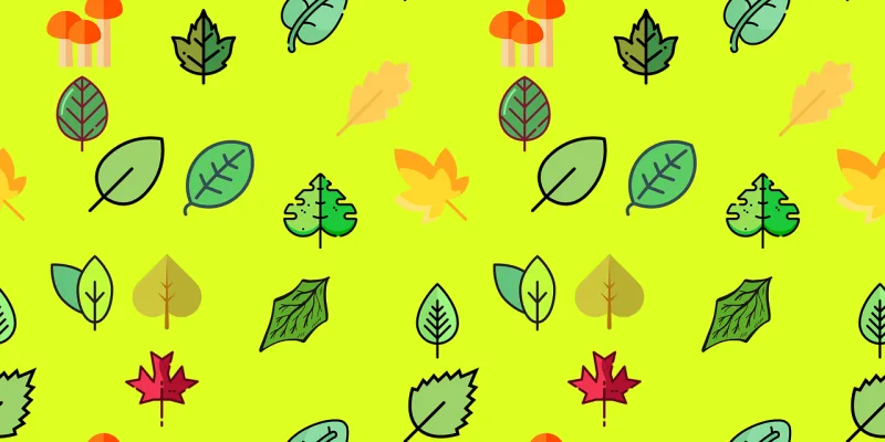 Leaves Foliage Icons Stickdatei – Natur