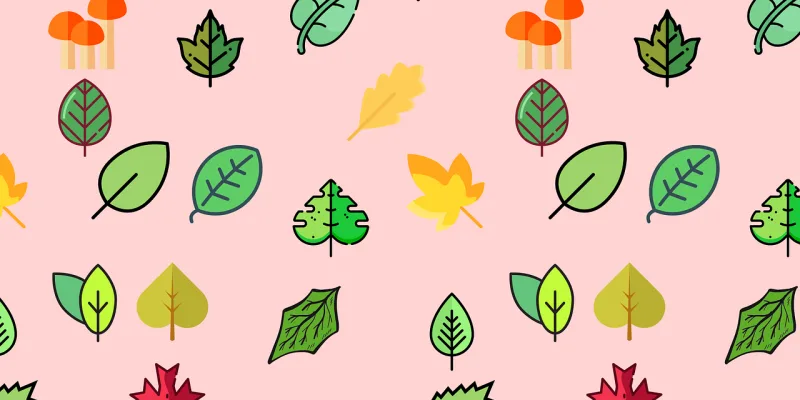 Leaves Foliage Icons Stickdatei – Natur