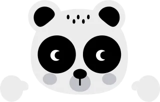 Panda Bear Cartoon Stickdatei