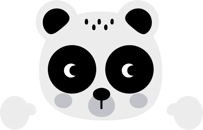 Panda Bear Cartoon Stickdatei – Tiere