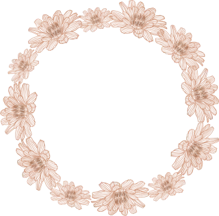Flower Crown Wreath Stickdatei