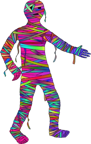 Multicolored Mummy Icon Stickdatei