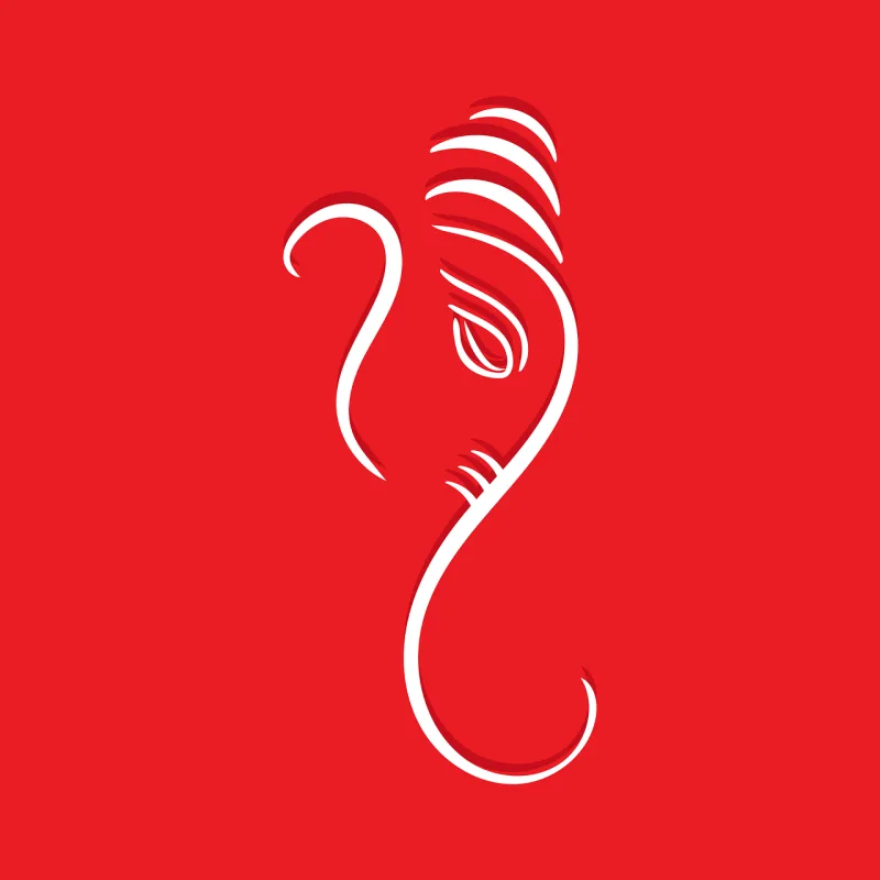 Ganesha God Line art Stickdatei – Tiere