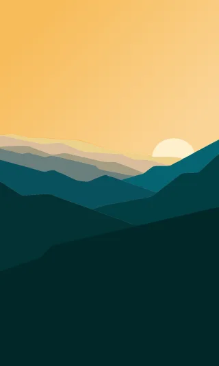 Mountains Moon Sunset Stickdatei – Natur