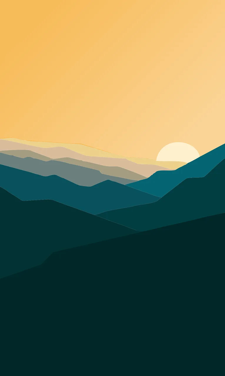 Mountains Moon Sunset Stickdatei – Natur