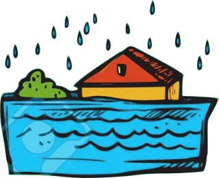 Flood Disaster Nature Stickdatei