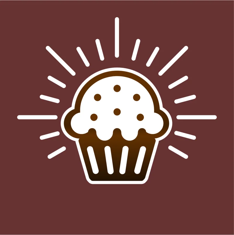 Cupcake Muffin Icon Stickdatei – Kinder