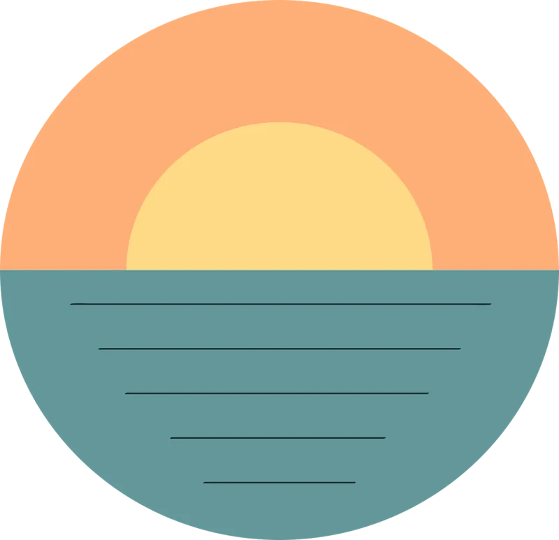 Sunset Ocean Beach Stickdatei – Natur