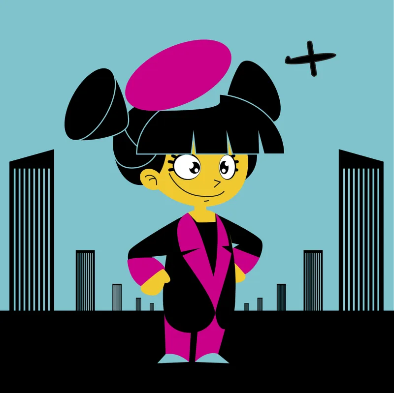 Woman Stewardess Plane Stickdatei – Fahrzeuge