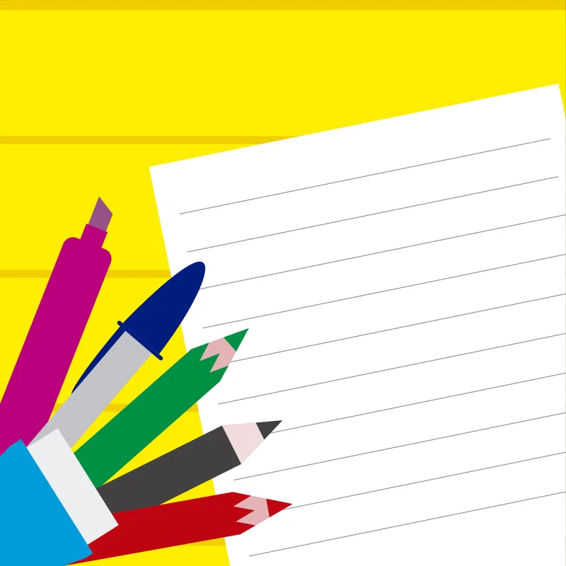 Pencils Color pencils Paper Stickdatei – Musik