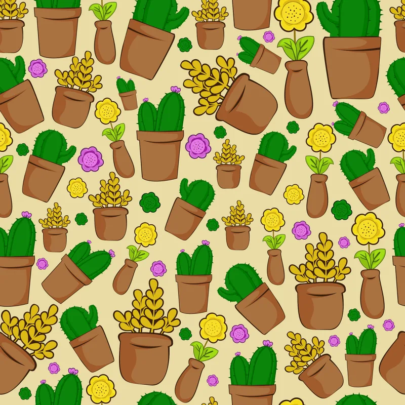 Cactus Pots Plants Stickdatei – Natur