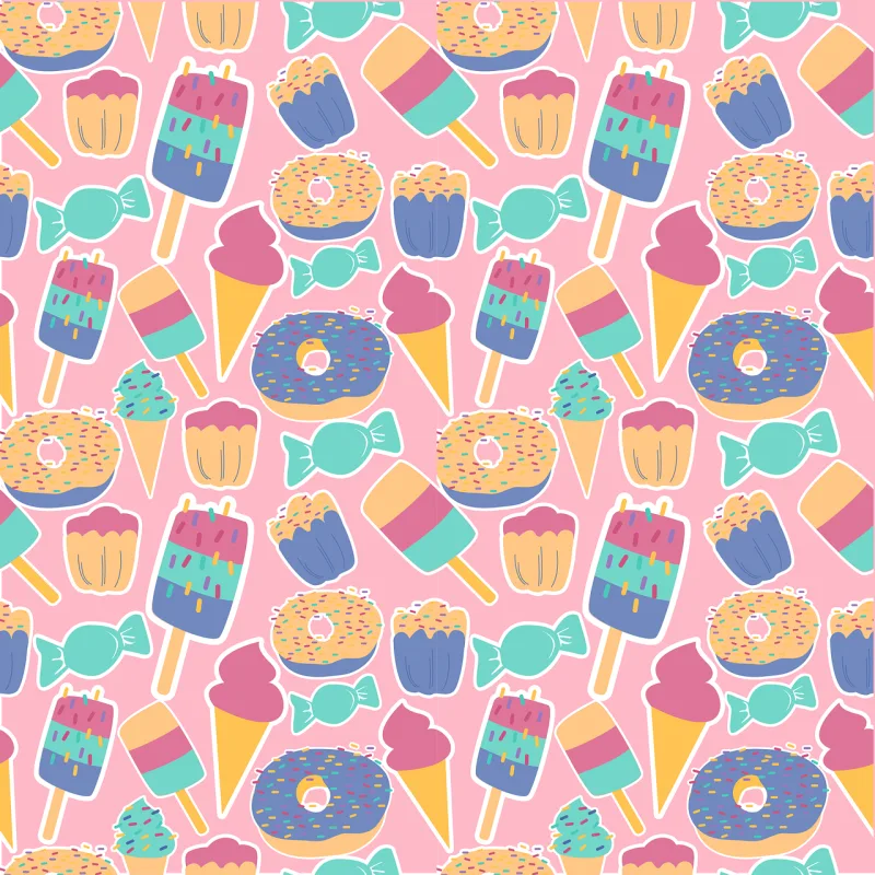 Ice cream Donuts Sweets Stickdatei – Essen & Trinken