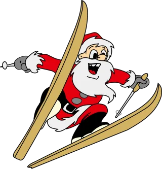 Santa claus Hat Ski Stickdatei