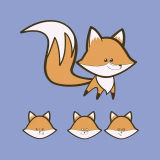 Foxes Pups Animals Stickdatei