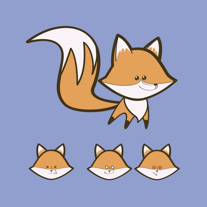 Foxes Pups Animals Stickdatei – Tiere