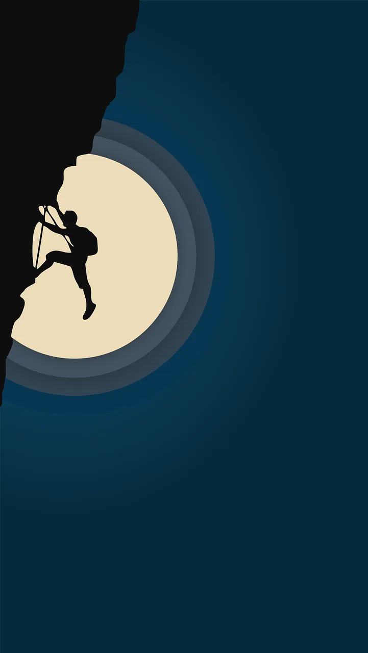 Climber Mountain climbing Moon Stickdatei – Natur